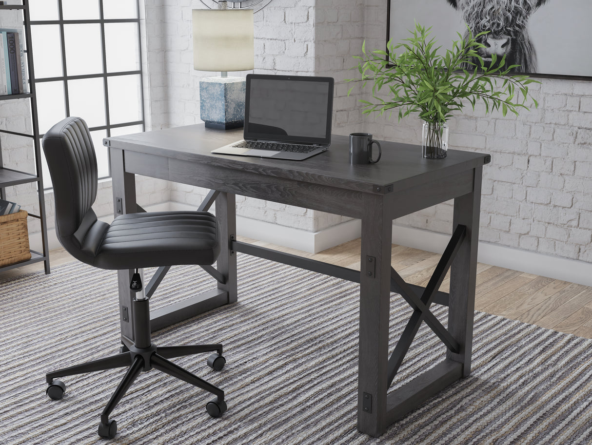 Furniture City Slidell - Ashley Furniture - Freedan Office Desk - Home Office Desk / Grayish Brown - H286-26
