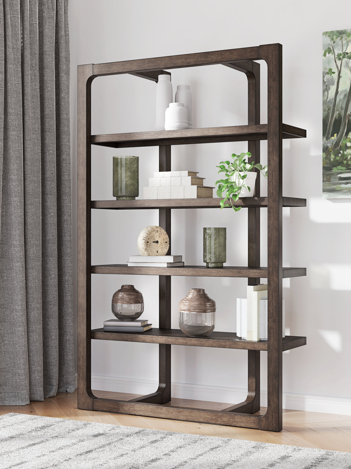Furniture City Slidell - Ashley Furniture - Breckington Bookcase - Bookcase / Dark Brown - H556-70