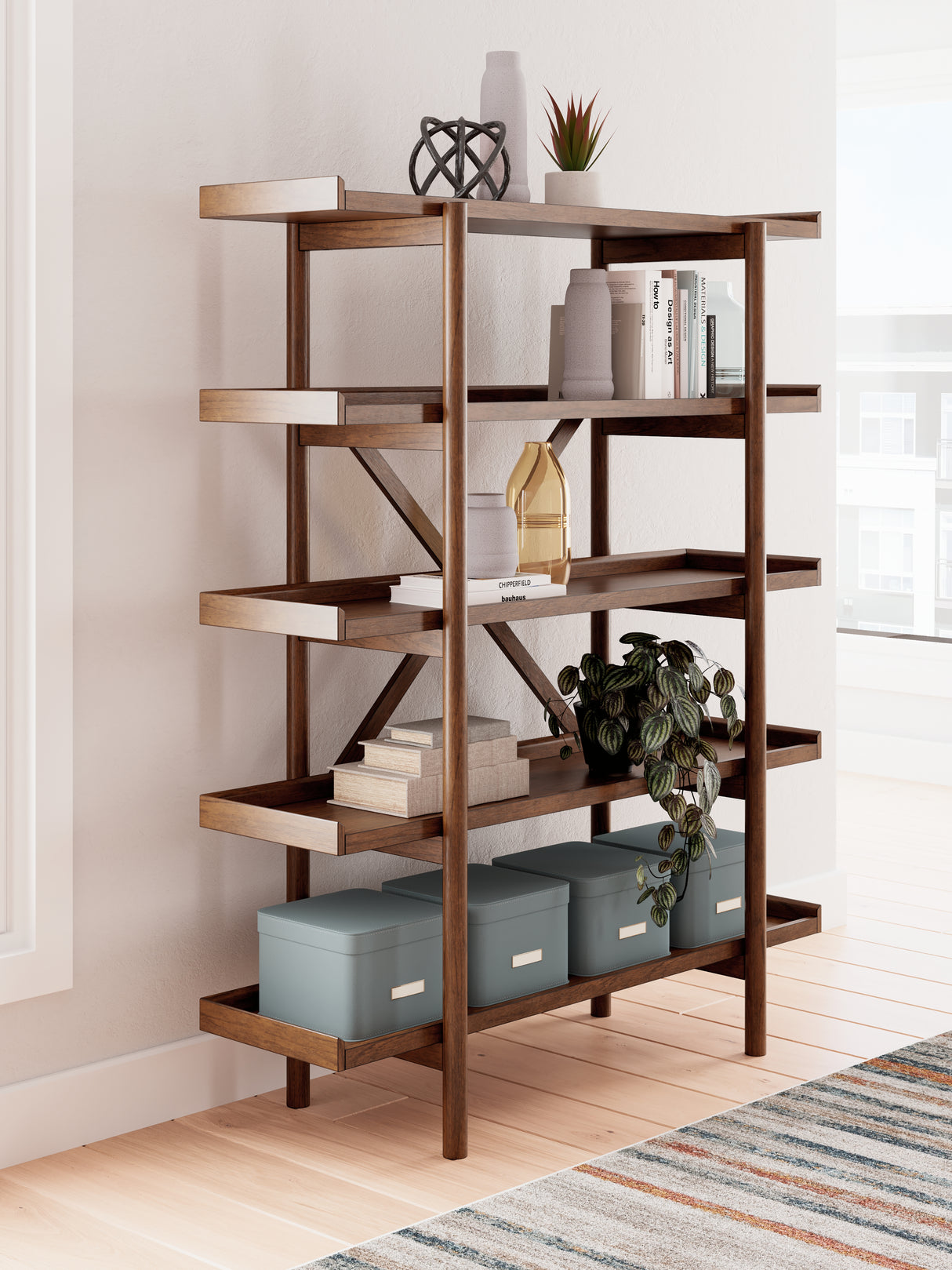 Furniture City Slidell - Ashley Furniture - Lyncott Bookcase - Bookcase / Brown - H615-70