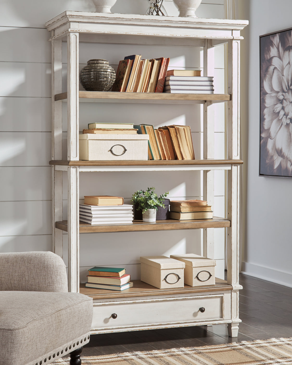 Furniture City Slidell - Ashley Furniture - Realyn Bookcase - Bookcase / Brown/White - H743-70