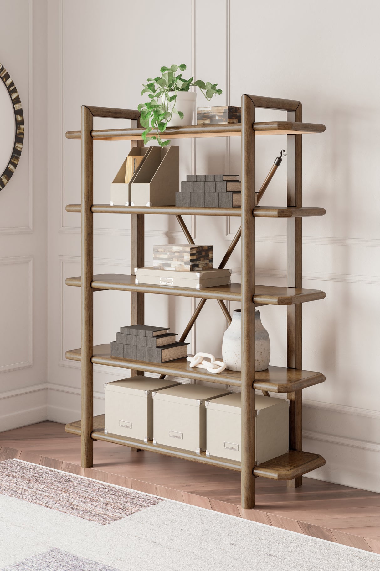 Furniture City Slidell - Ashley Furniture - Roanhowe Bookcase - Bookcase / Brown - H769-70