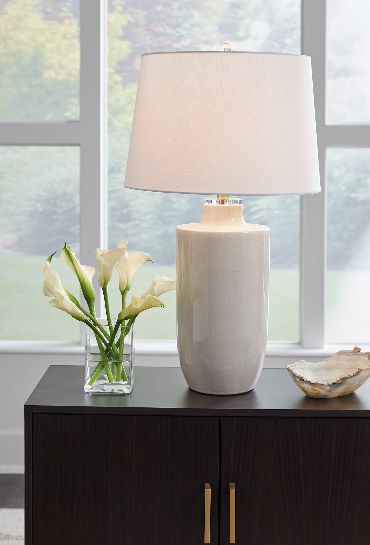 Furniture City Slidell - Ashley Furniture - Cylener Lighting - Ceramic Table Lamp (1/CN) / Off White - L100794