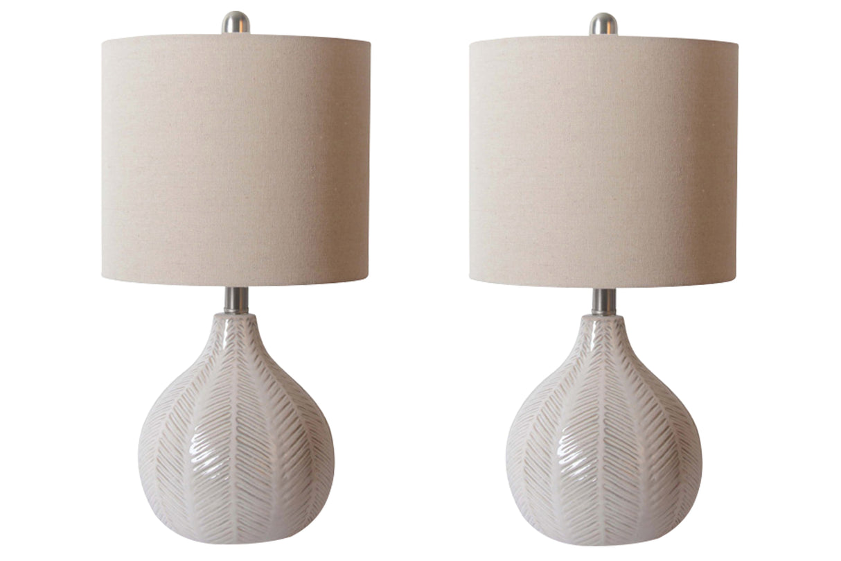 Furniture City Slidell - Ashley Furniture - Rainermen Lighting - Table Lamp (Set of 2) / Off White - L180024X2
