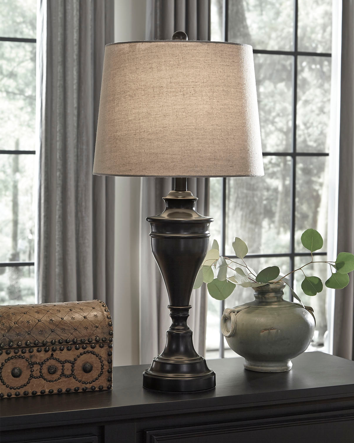 Furniture City Slidell - Ashley Furniture - Darlita Lighting - Metal Table Lamp (Set of 2) / Bronze Finish - L204024