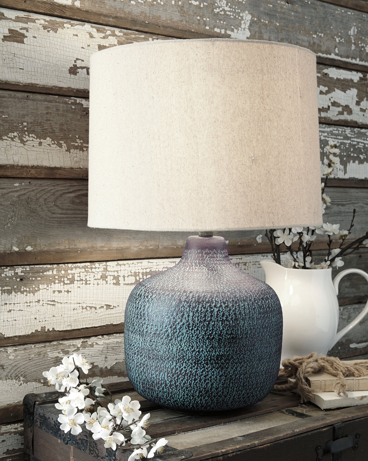 Furniture City Slidell - Ashley Furniture - Malthace Lighting - Table Lamp (Set of 2) / Patina - L207304X2