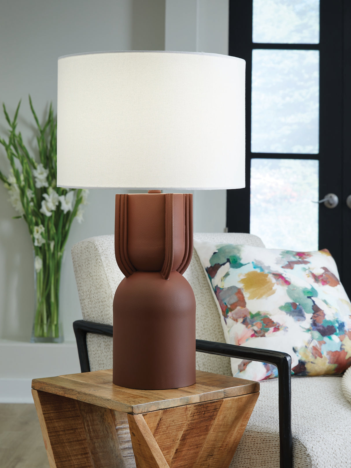 Furniture City Slidell - Ashley Furniture - Rowandale Lighting - Metal Table Lamp (1/CN) / Brick Red - L207534