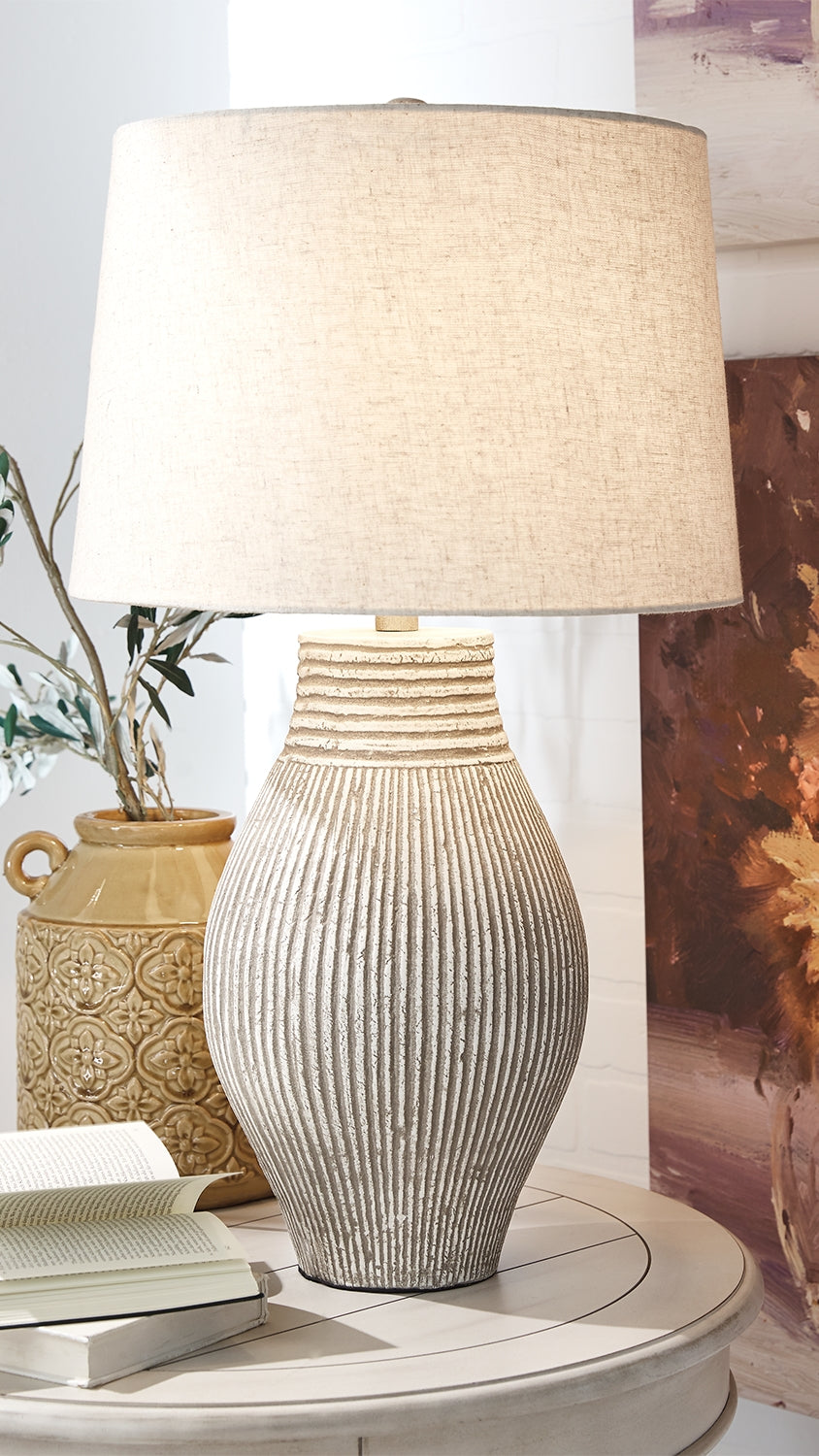 Furniture City Slidell - Ashley Furniture - Layal Lighting - Table Lamp (Set of 2) / Beige - L235634X2