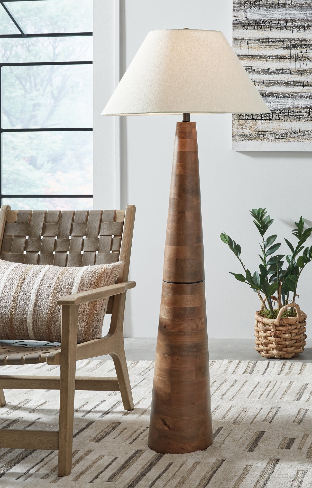 Furniture City Slidell - Ashley Furniture - Danset Lighting - Wood Floor Lamp (1/CN) / Brown - L329101