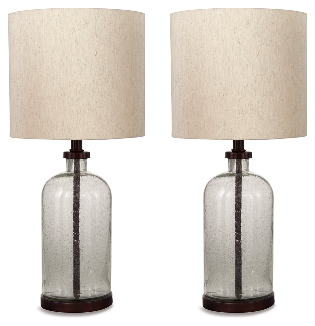 Furniture City Slidell - Ashley Furniture - Bandile Lighting - Table Lamp (Set of 2) / Clear/Bronze Finish - L430674X2