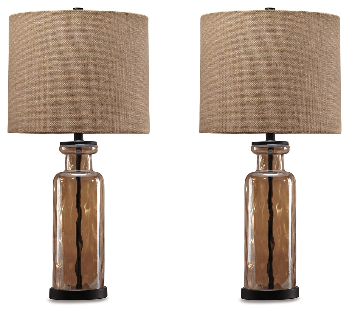 Furniture City Slidell - Ashley Furniture - Laurentia Lighting - Table Lamp (Set of 2) / Champagne - L431414X2