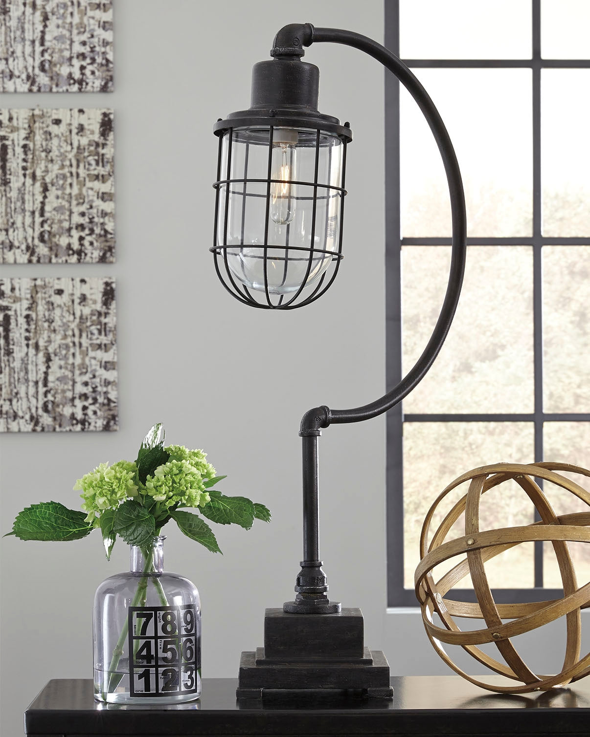 Furniture City Slidell - Ashley Furniture - Jae Lighting - Metal Desk Lamp (1/CN) / Antique Black - L734232