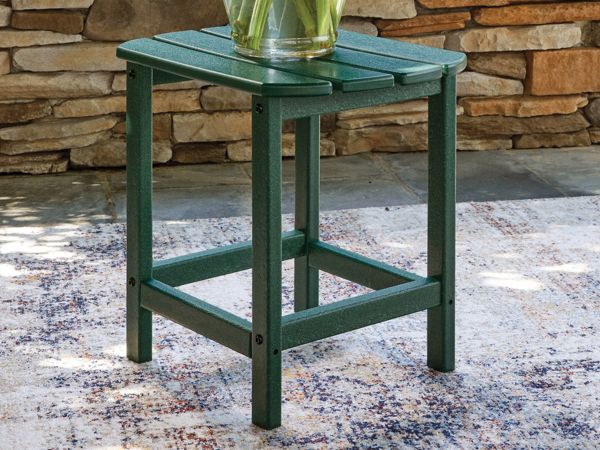 Furniture City Slidell - Ashley Furniture - Sundown Shores Outdoor - Rectangular End Table / Green - PCP007-703