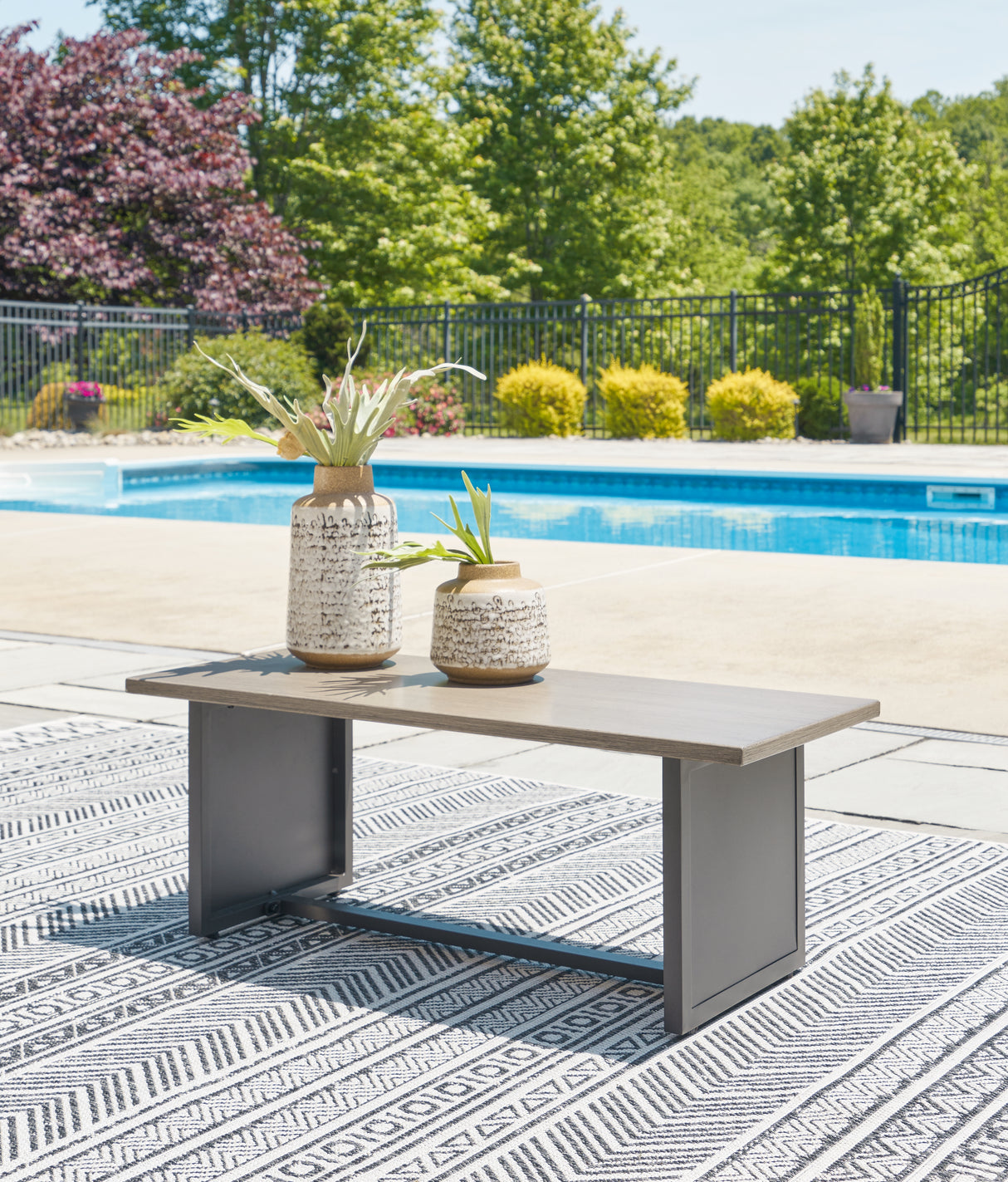 Furniture City Slidell - Ashley Furniture - Bree Zee Outdoor - Rectangular End Table / Brown - P160-703