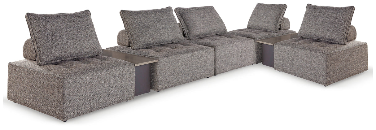 Furniture City Slidell - Ashley Furniture - Bree Zee Outdoor - 7-Piece Outdoor Modular Seating / Brown - P160P13