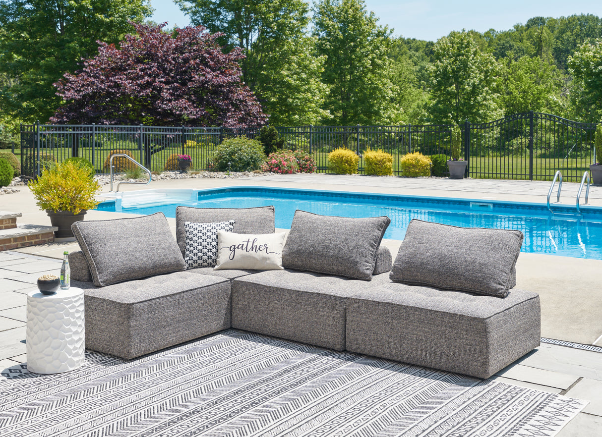Furniture City Slidell - Ashley Furniture - Bree Zee Outdoor - 4-Piece Outdoor Sectional / Brown - P160P8