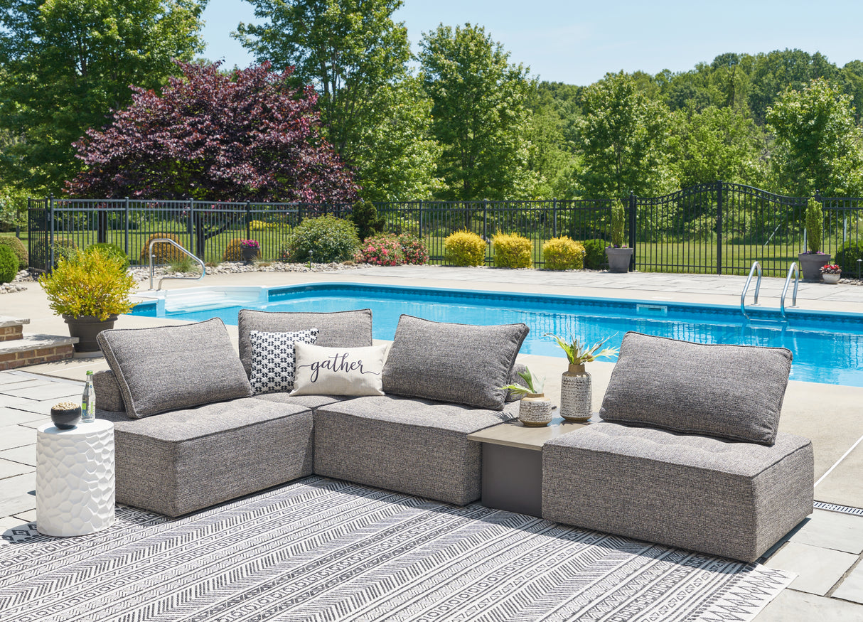 Furniture City Slidell - Ashley Furniture - Bree Zee Outdoor - 5-Piece Outdoor Sectional / Brown - P160P5