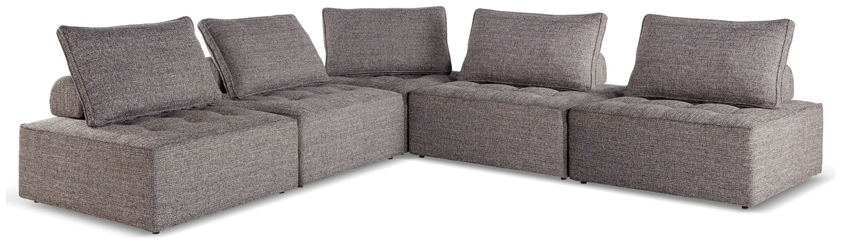 Furniture City Slidell - Ashley Furniture - Bree Zee Outdoor - 5-Piece Outdoor Modular Seating / Brown - P160P10