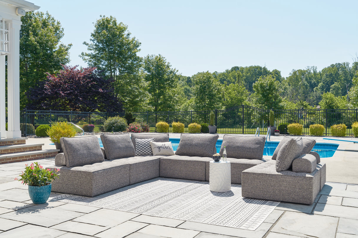 Furniture City Slidell - Ashley Furniture - Bree Zee Outdoor - 7-Piece Outdoor Sectional / Brown - P160P2