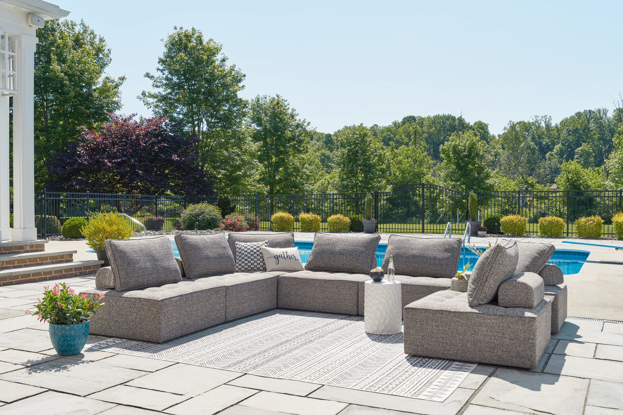 Furniture City Slidell - Ashley Furniture - Bree Zee Outdoor - 8-Piece Outdoor Sectional / Brown - P160P6