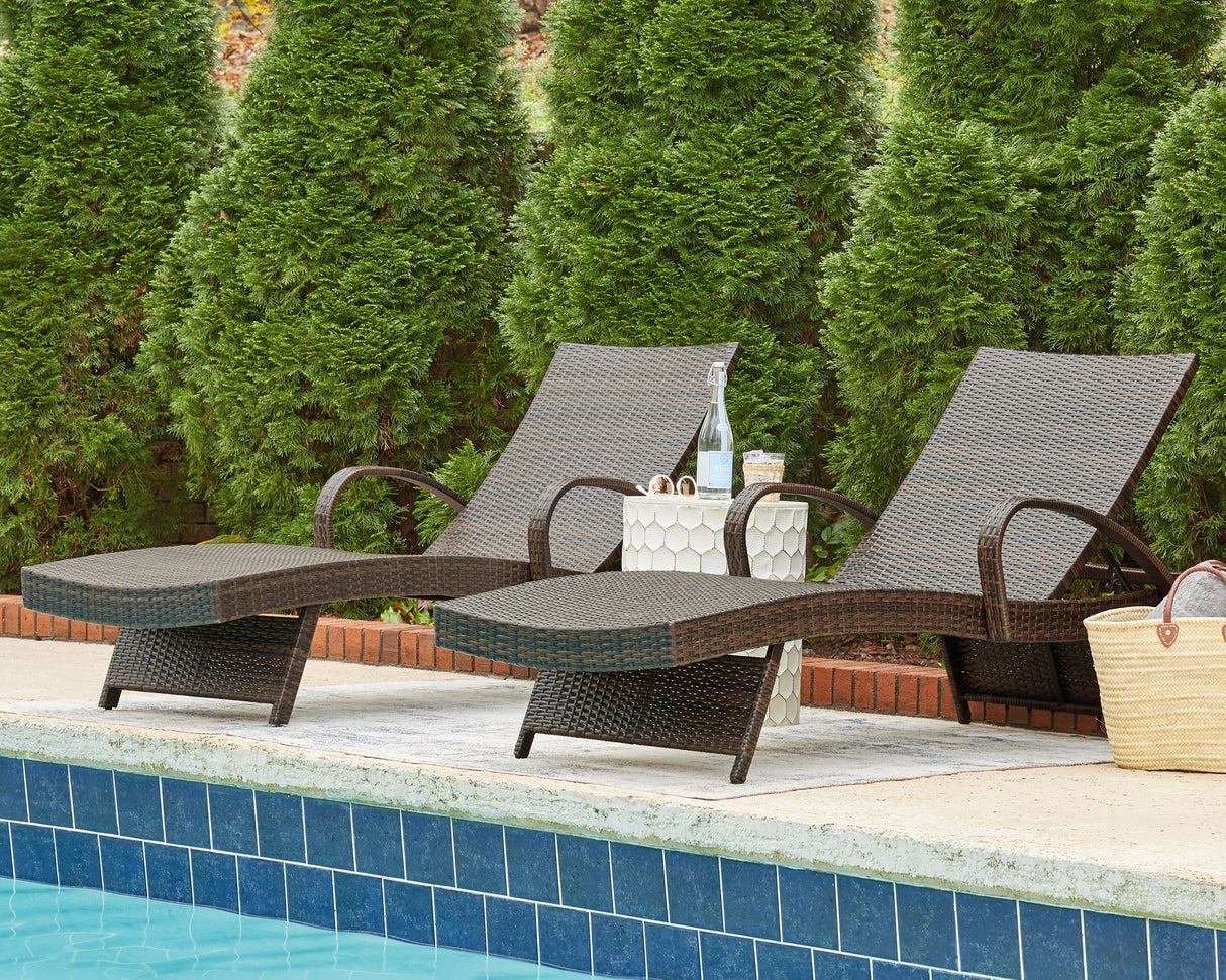Furniture City Slidell - Ashley Furniture - Kantana Outdoor - Chaise Lounge (Set of 2) / Brown - P283-815