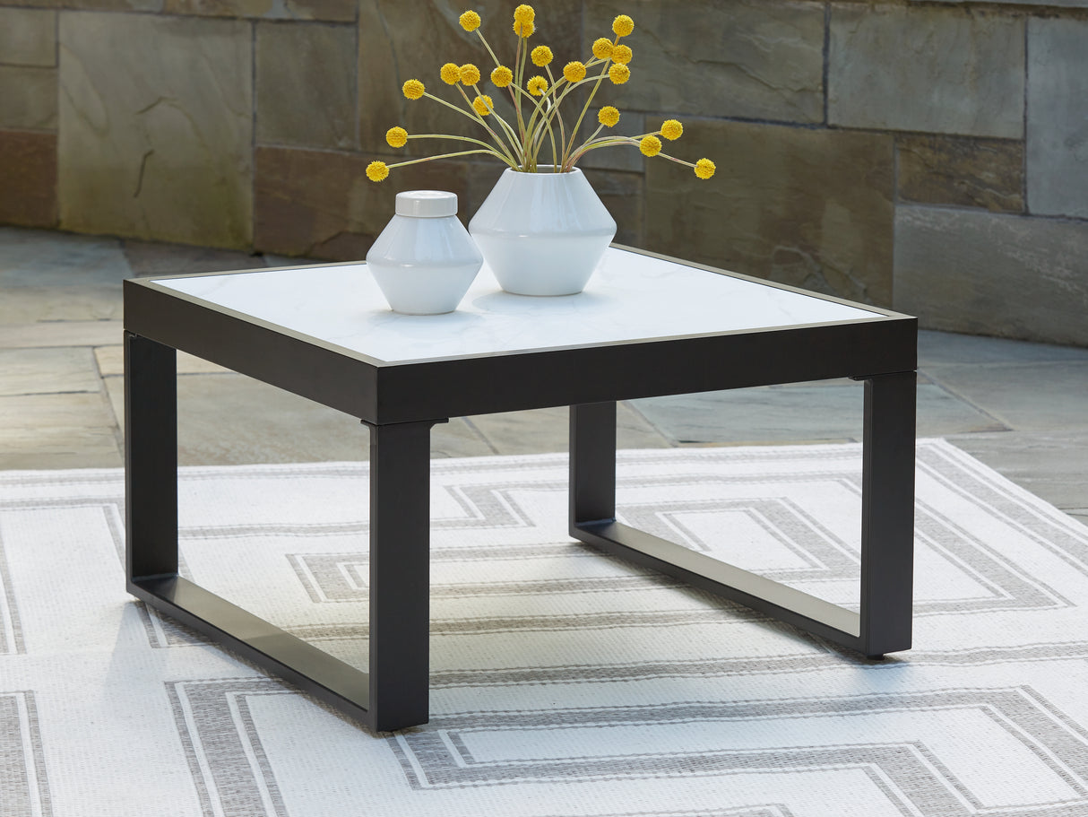 Furniture City Slidell - Ashley Furniture - Beachloft Outdoor - Square Cocktail Table / Black/Gray - P490-708