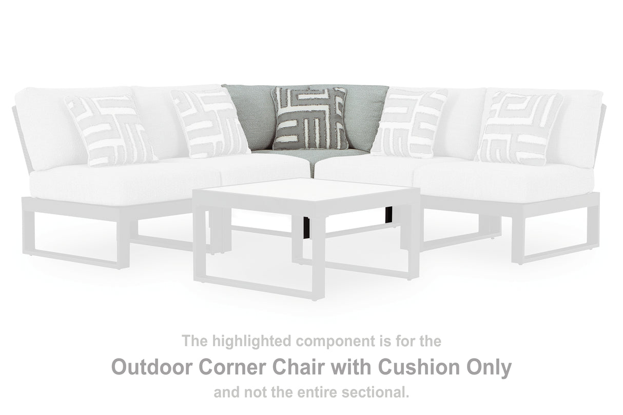 Furniture City Slidell - Ashley Furniture - Beachloft Outdoor - Corner with Cushion (1/CN) / Black/Gray - P490-877