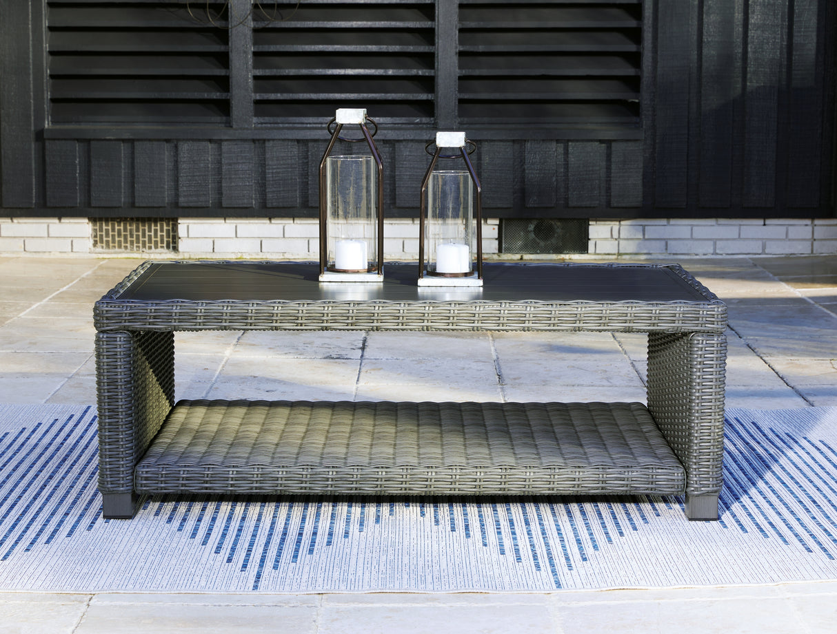 Furniture City Slidell - Ashley Furniture - Elite Park Outdoor - Rectangular Cocktail Table / Gray - P518-701