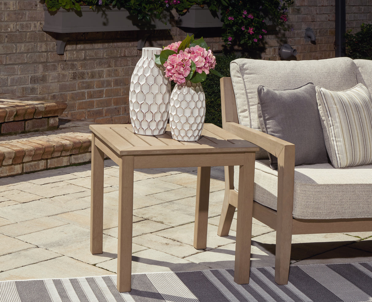 Furniture City Slidell - Ashley Furniture - Hallow Creek Outdoor - Square End Table / Driftwood - P560-702