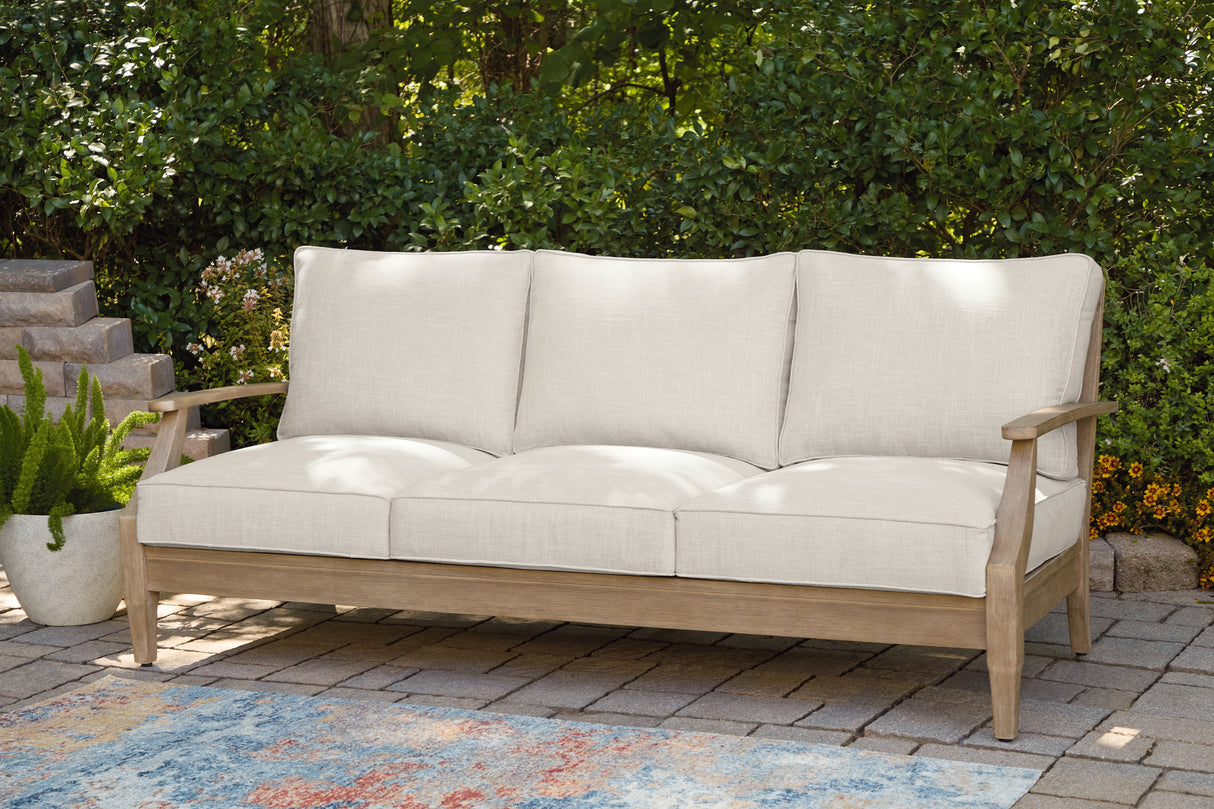 Furniture City Slidell - Ashley Furniture - Carter Hall Outdoor - Sofa with Cushion / Beige - P601-838