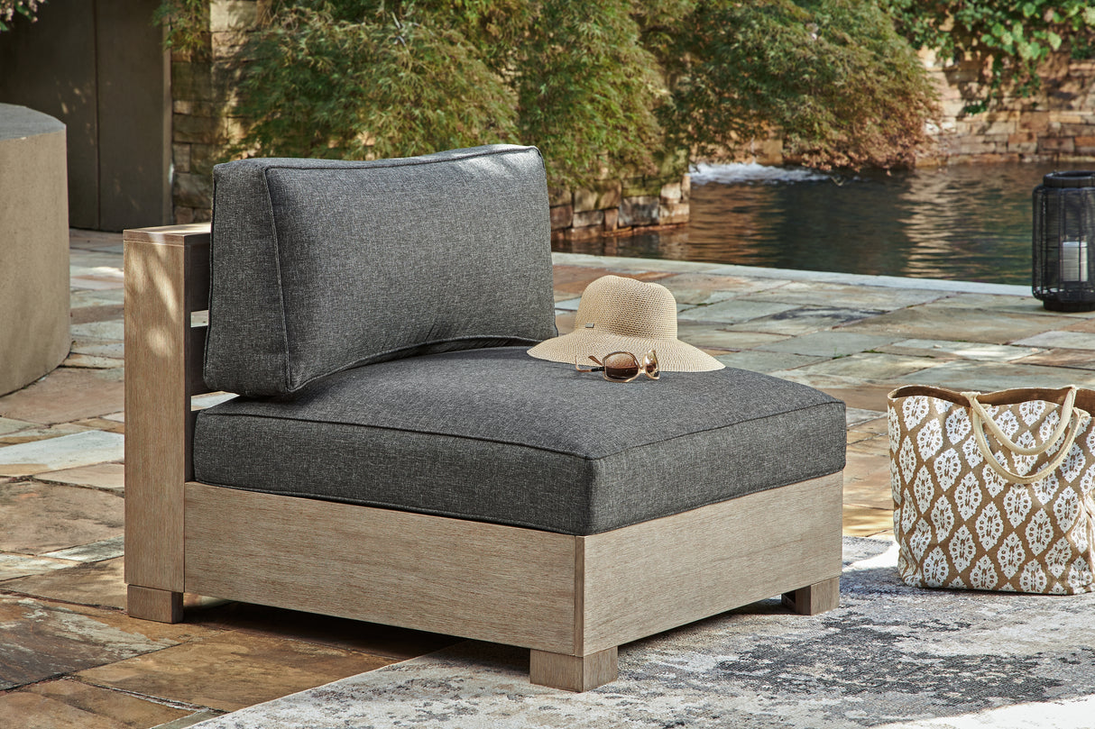 Furniture City Slidell - Ashley Furniture - Citrine Park Outdoor - Corner with Cushion (1/CN) / Brown/Charcoal - P660-877
