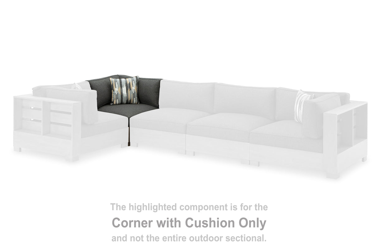 Furniture City Slidell - Ashley Furniture - Citrine Park Outdoor - Corner with Cushion (1/CN) / Brown/Charcoal - P660-877