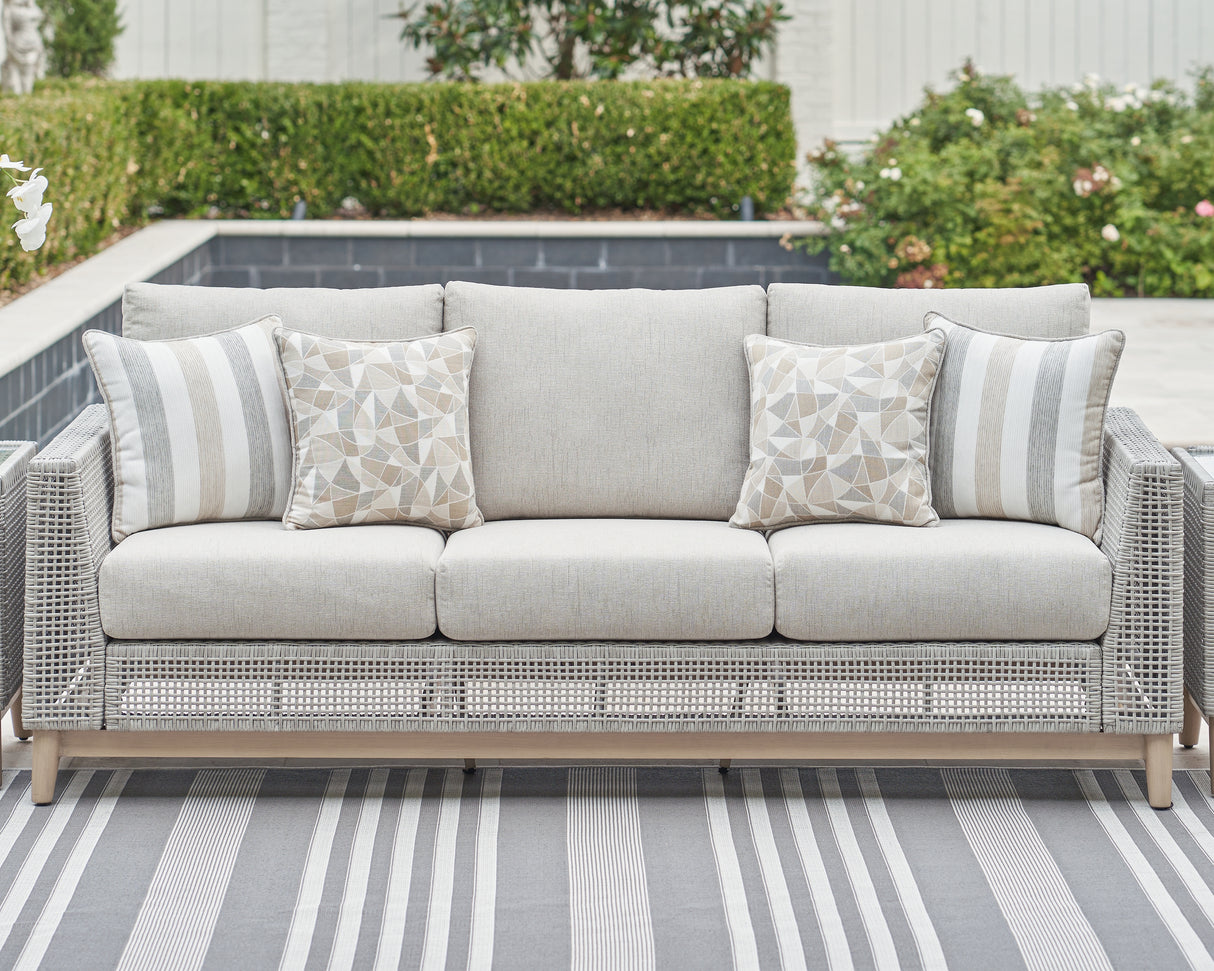 Furniture City Slidell - Ashley Furniture - Seton Creek Outdoor - Sofa with Cushion / Gray - P798-838