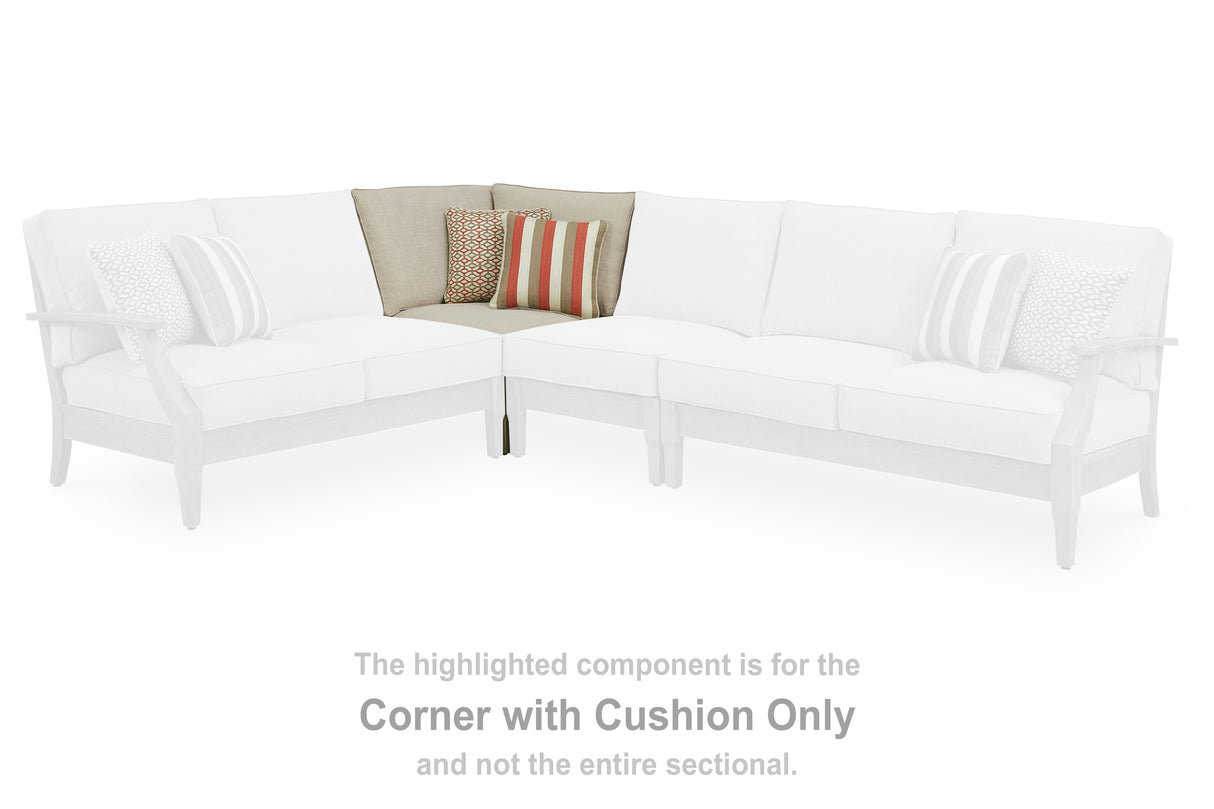 Furniture City Slidell - Ashley Furniture - Clare View Outdoor - Corner with Cushion / Beige - P801-877