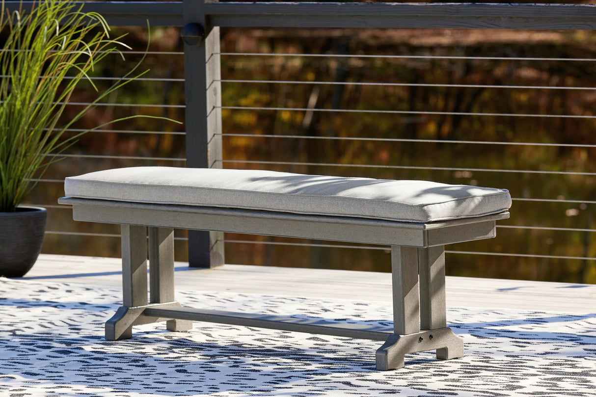 Furniture City Slidell - Ashley Furniture - Visola Outdoor - Bench with Cushion / Gray - P802-600