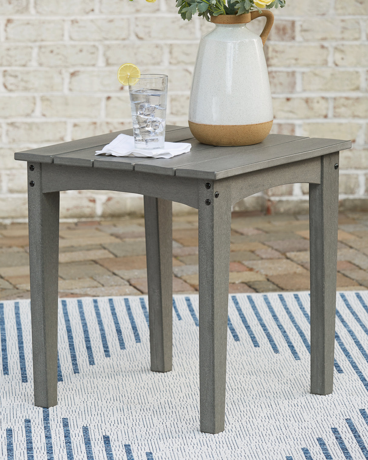 Furniture City Slidell - Ashley Furniture - Visola Outdoor - Square End Table / Gray - P802-702