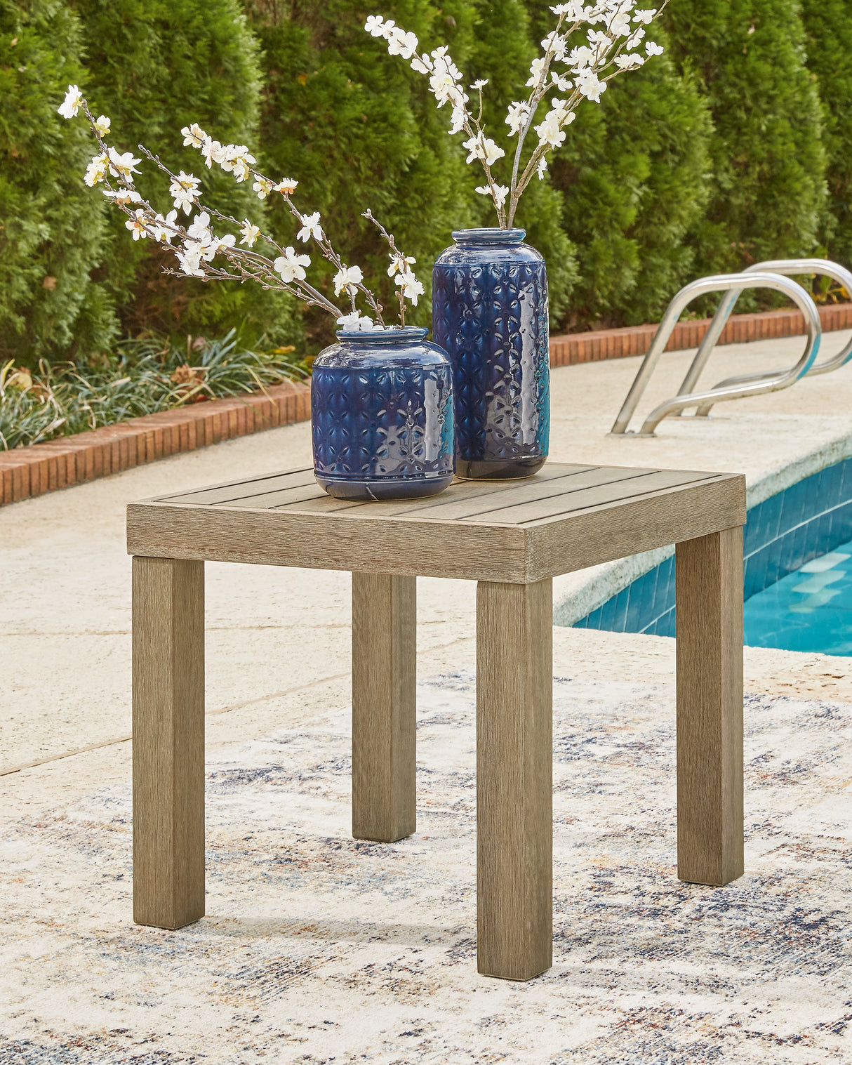 Furniture City Slidell - Ashley Furniture - Silo Point Outdoor - Square End Table / Brown - P804-702