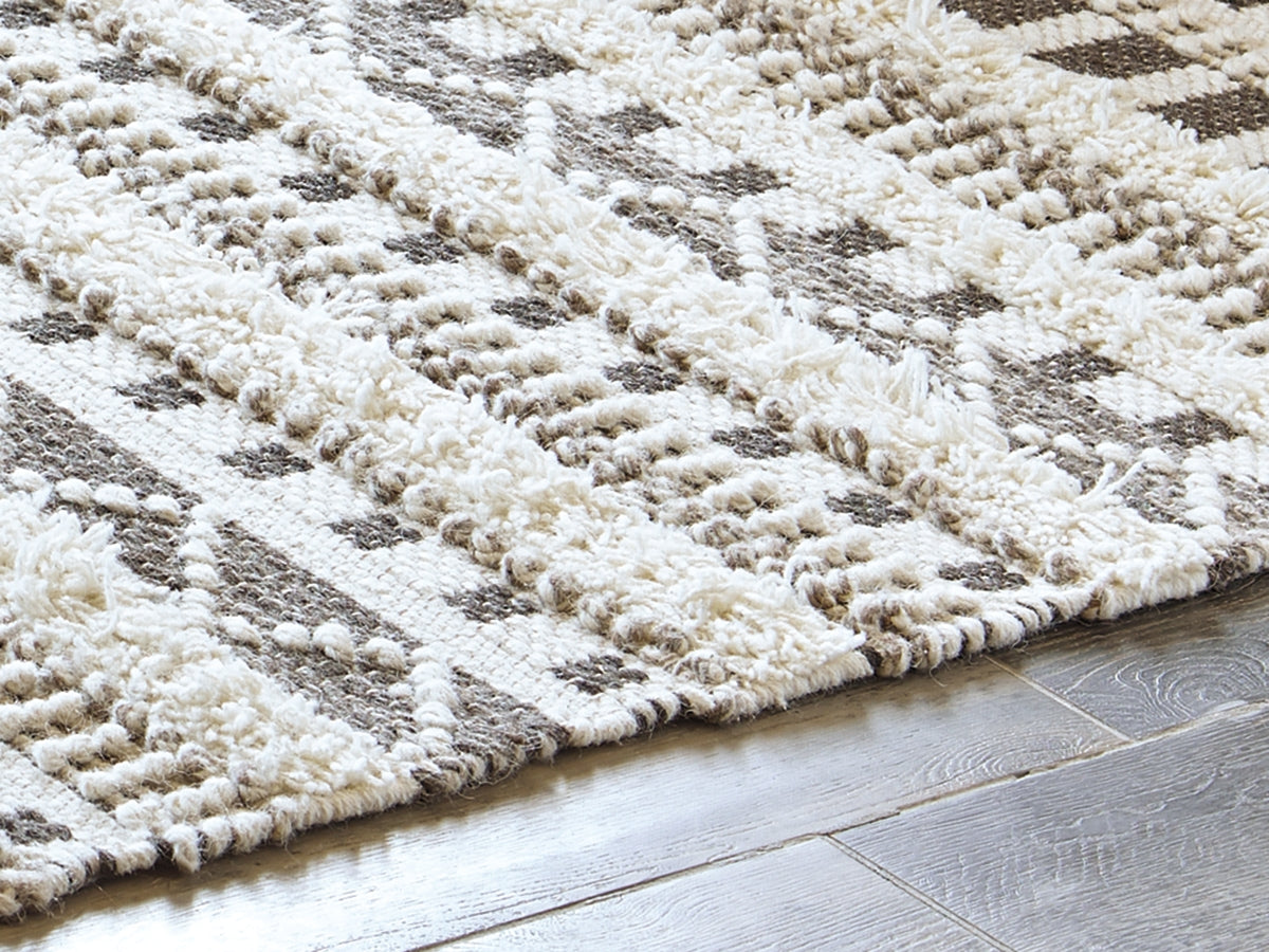 Furniture City Slidell - Ashley Furniture - Karalee Rug - 5' x 7' Rug / Ivory/Brown - R404442