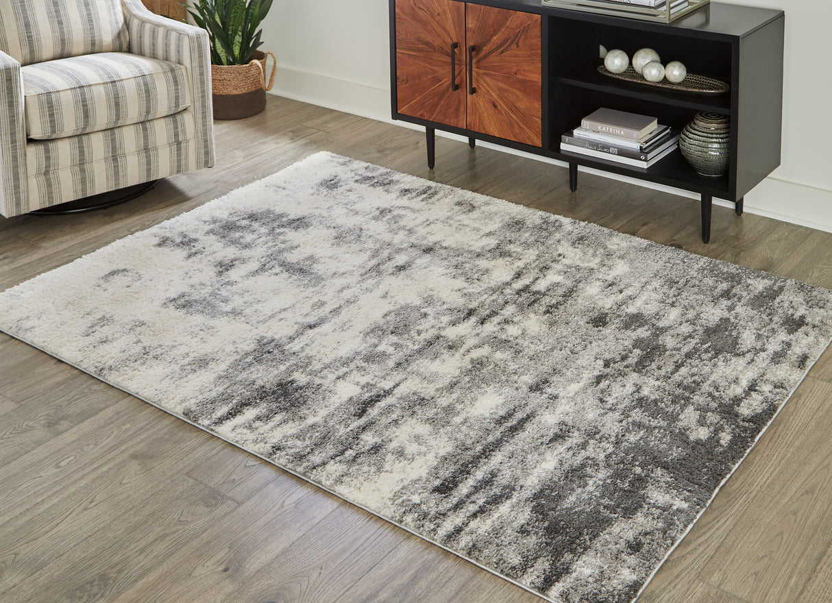 Furniture City Slidell - Ashley Furniture - Gerdie Rug - 5'3" x 7'3" Rug / Cream/Gray - R404992