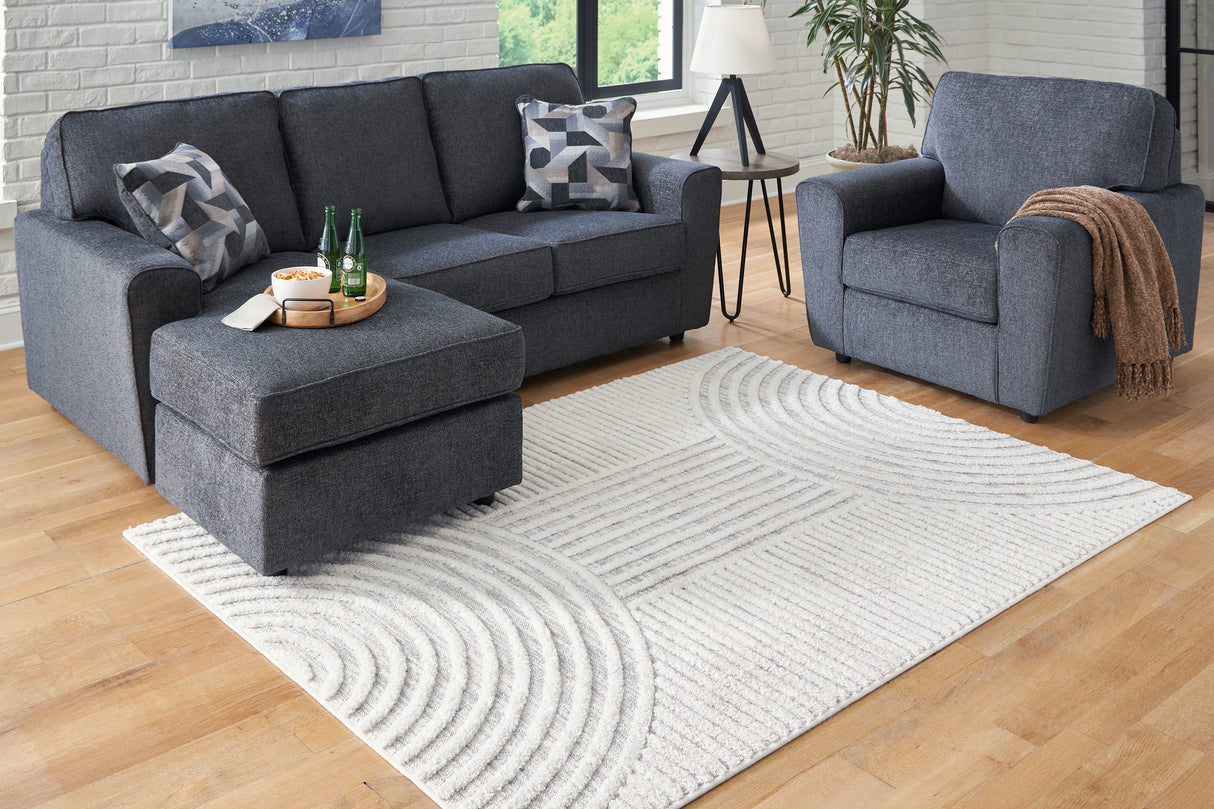 Furniture City Slidell - Ashley Furniture - Lambworth Rug - 5'3" x 7' Rug / Gray/Cream - R405342