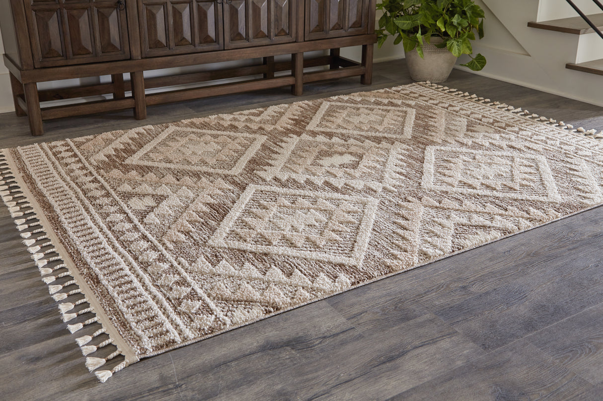 Furniture City Slidell - Ashley Furniture - Odedale Rug - 8' x 10' Rug / Tan/Cream - R406061