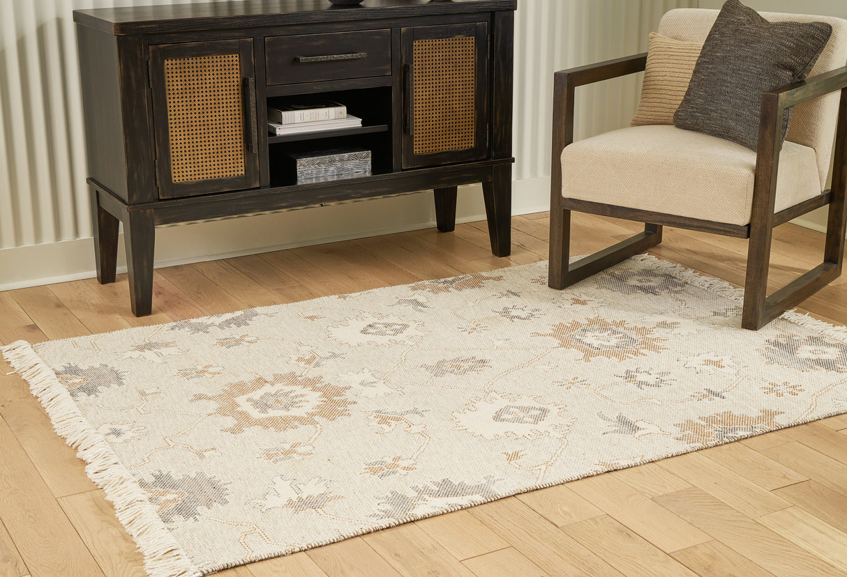 Furniture City Slidell - Ashley Furniture - Calkin Rug - 8' x 10' Rug / Linen/Gray/Caramel - R406391