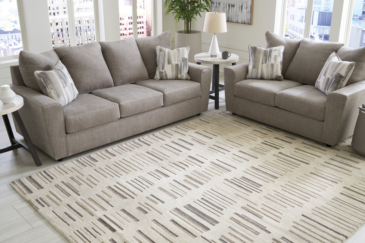 Furniture City Slidell - Ashley Furniture - Leesdale Rug - 8' x 10' Rug / Ivory/Brown/Black - R406421