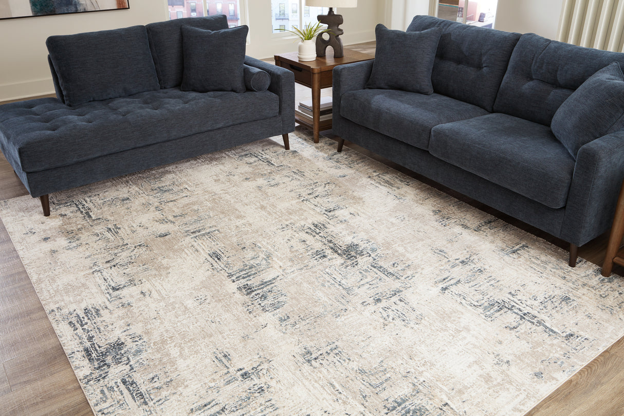 Furniture City Slidell - Ashley Furniture - Gentor Rug - 5' x 7' Rug / Blue/Ivory - R406522