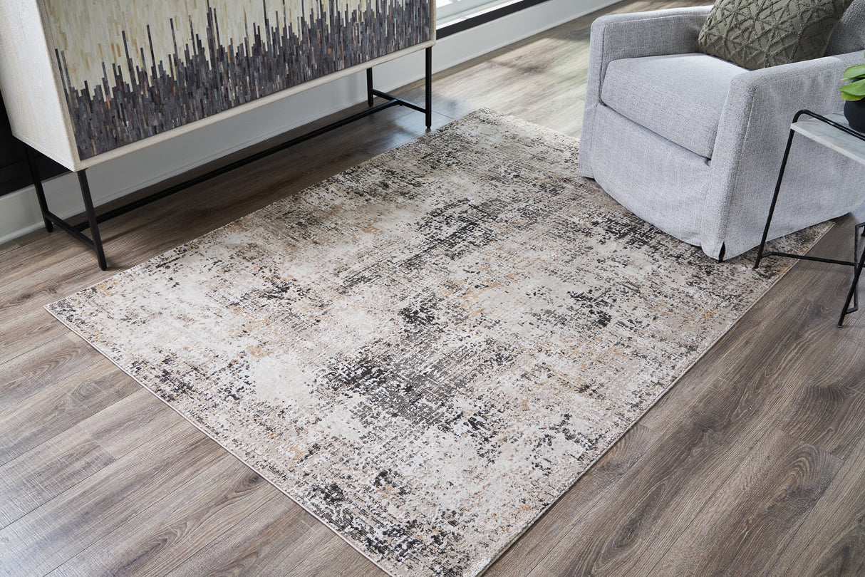 Furniture City Slidell - Ashley Furniture - Elaning Rug - 5' x 7' Rug / Black/Gray/Cream - R406702