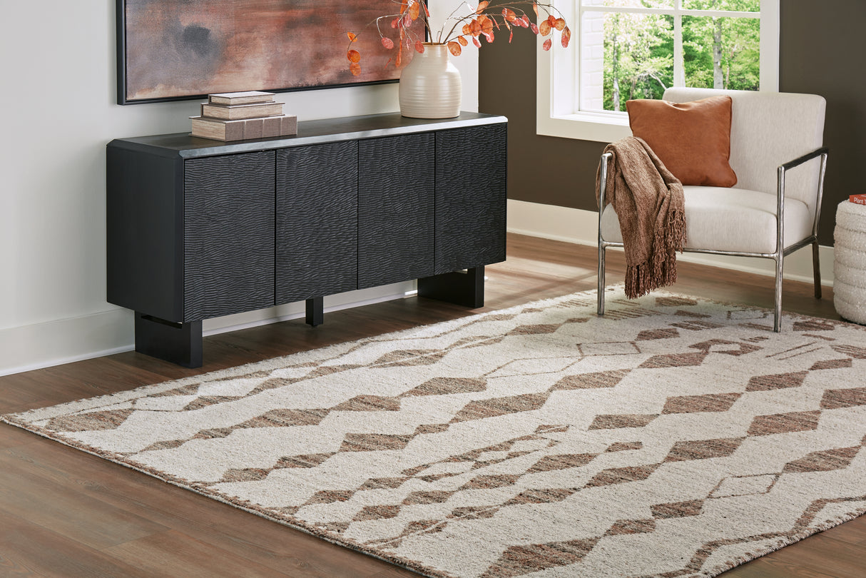 Furniture City Slidell - Ashley Furniture - Brettler Rug - 8' x 10' Rug / Beige/Brown - R406791