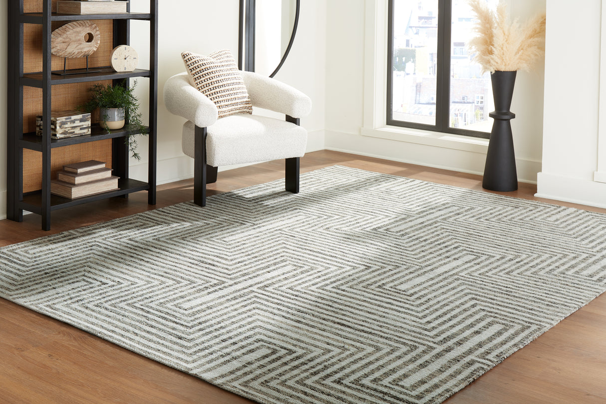 Furniture City Slidell - Ashley Furniture - Jossen Rug - 8' x 10' Rug / Ivory/Gray - R406831