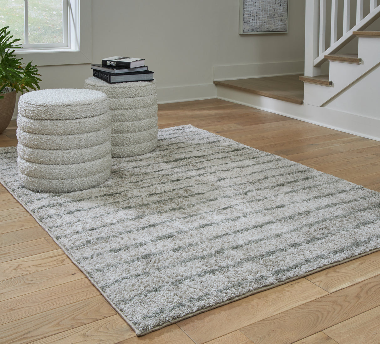 Furniture City Slidell - Ashley Furniture - Laddway Rug - 5' x 7' Rug / Cream/Green - R406882