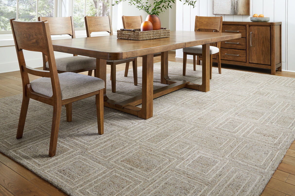 Furniture City Slidell - Ashley Furniture - Brickburgh Rug - 10' x 14' Rug / Gray/Ivory/Honey - R406900