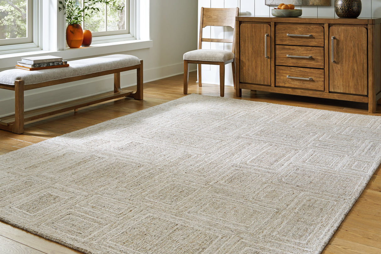 Furniture City Slidell - Ashley Furniture - Brickburgh Rug - 8' x 10' Rug / Gray/Ivory/Honey - R406901