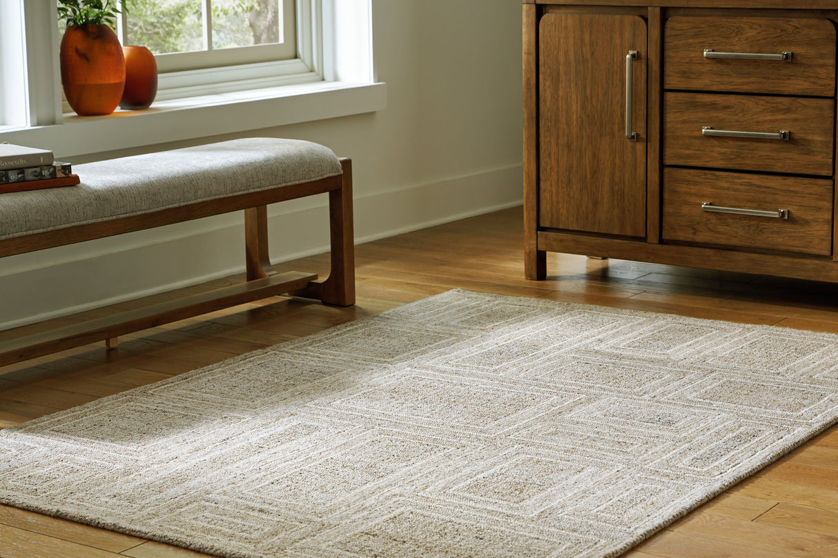 Furniture City Slidell - Ashley Furniture - Brickburgh Rug - 8' x 10' Rug / Gray/Ivory/Honey - R406901